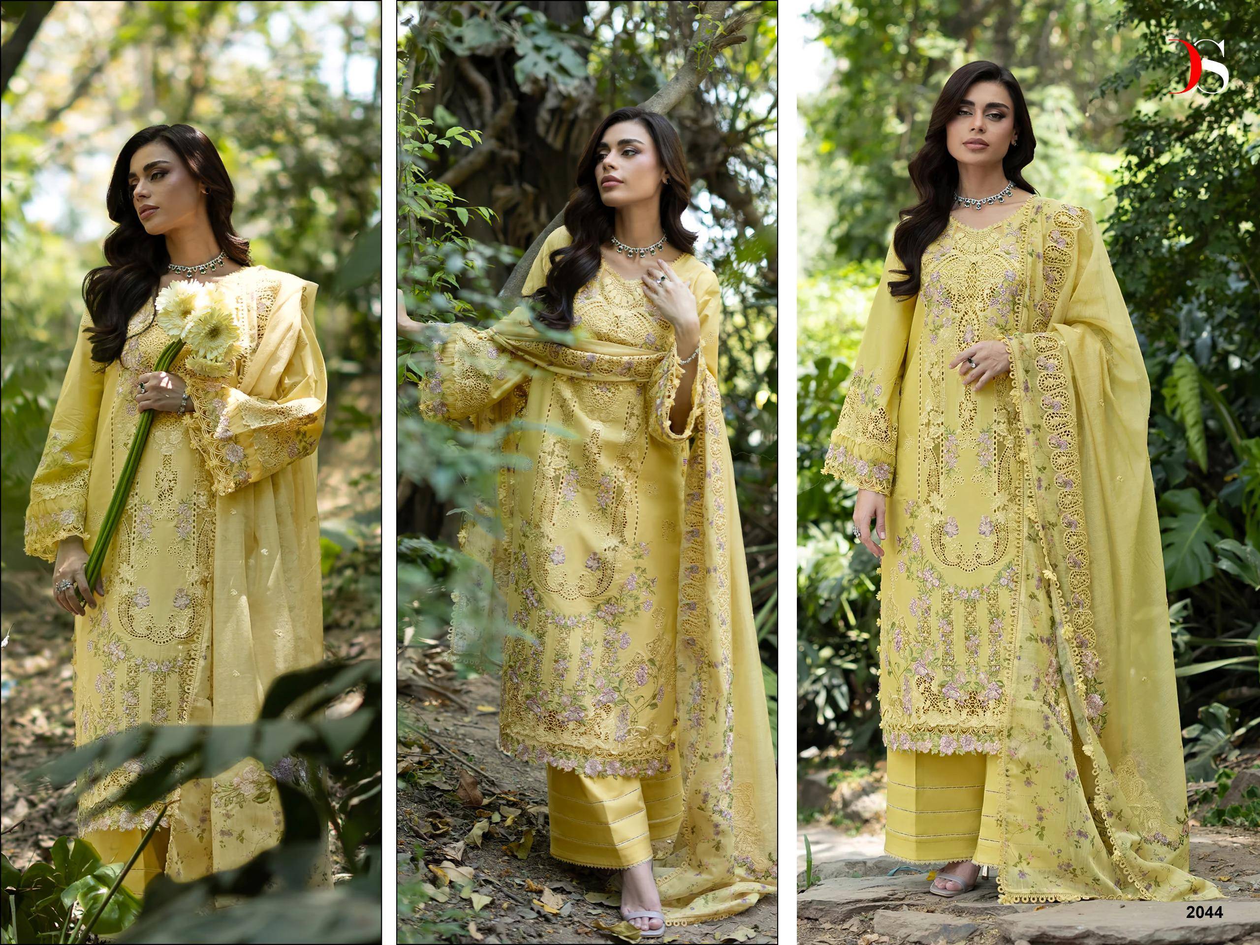 ELAF  Premium-6 Luxury Lawn by  DEEPSY SUITS 2041 to 2046 series Indian Pakistani ethnic wear Pure cotton At Wholesale Price
